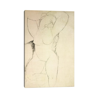 Caryatid, C.1913-14 by Amedeo Modigliani - Wrapped Canvas Print