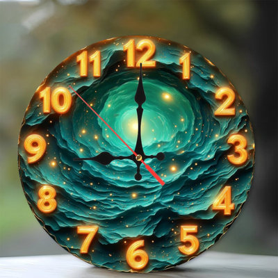 Horloge cosmique bleu sarcelle