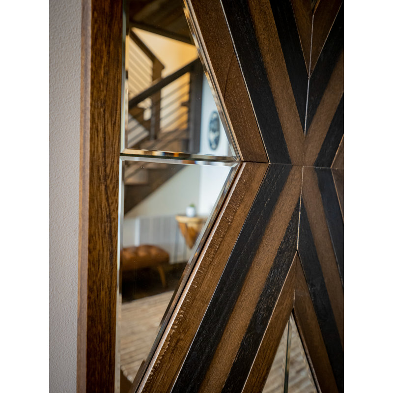 Solid And Engineered Wood Rectangle Wall Mirror