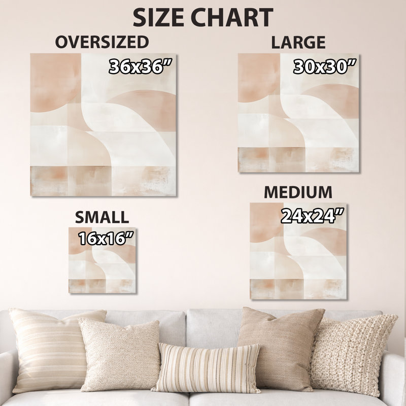 Blush Minimal Layers - abstrait minimaliste en métal, impression sur métal moderne, L 36 po x H 36 po
