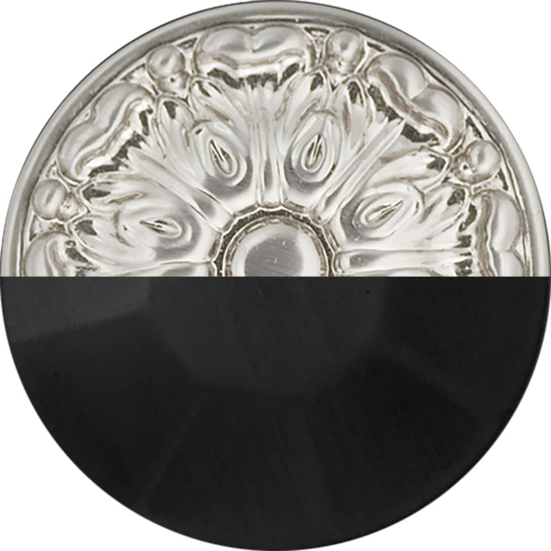 Poignée champignon Tranquility 1 1/4 po de diamètre, Nickel satiné et noir