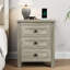 Table de chevet Brigman 18 po L à 3 tiroirs style ferme avec station de recharge, table d'appoint en bois pour chambre à coucher (ensemble de 2)-1331947608-1331947615