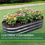 Lit de jardin surélevé galvanisé Gardmax, ensemble de 2 jardinières légères avec assemblage facile, grand lit de jardin pour légumes, fruits et fleur gris foncé