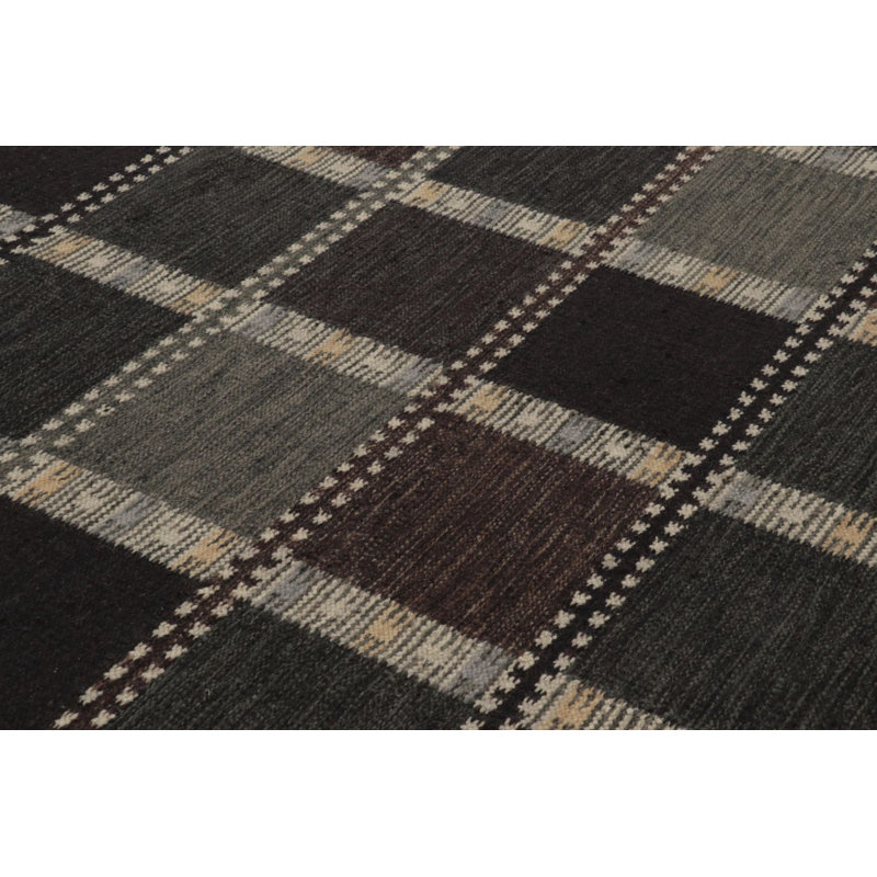 Scandinavian Wool Geometric Area Rug, Rectangle 12' x 15'