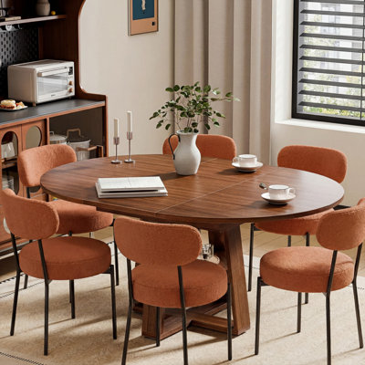 Extendable Dining Table & Chairs Set, Modern Kitchen Table With Seating