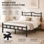 Metal Bed Frame With Headboard-1241608704