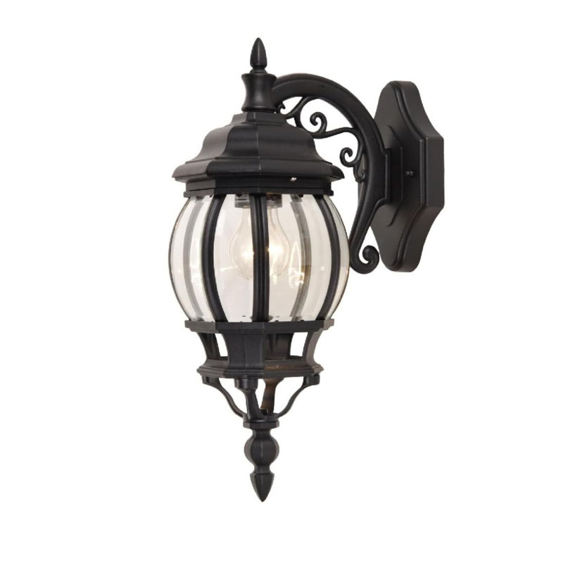 Matte Black 45cm H Outdoor Wall Lantern