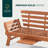 Katinka Eucalyptus Outdoor Daybed Sofa with Folding Armrest & Coffee Tray with 3 Pillows