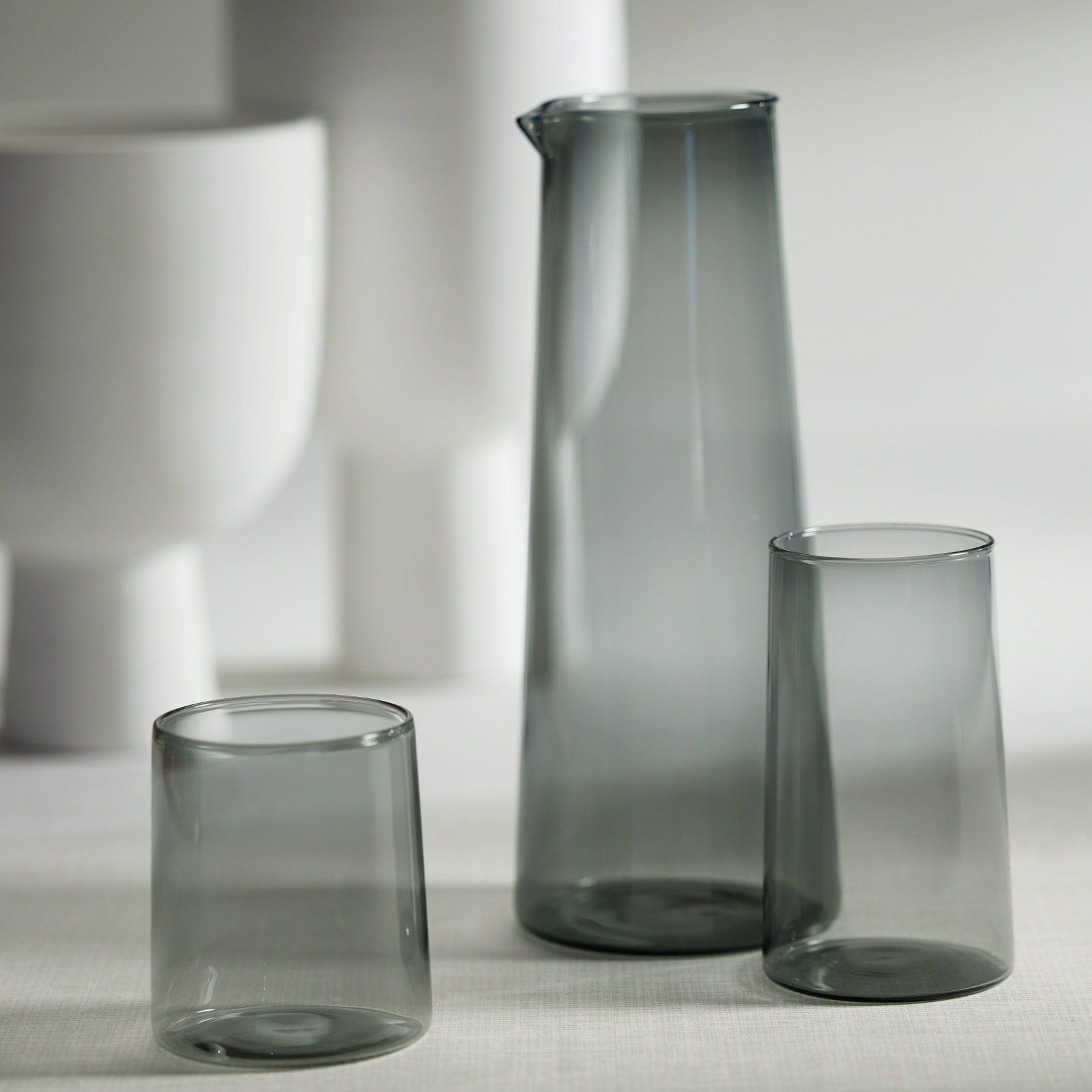 Bruce Glass Pitcher, gray