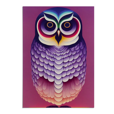 Adventurous Owl Abstract - Wall Art