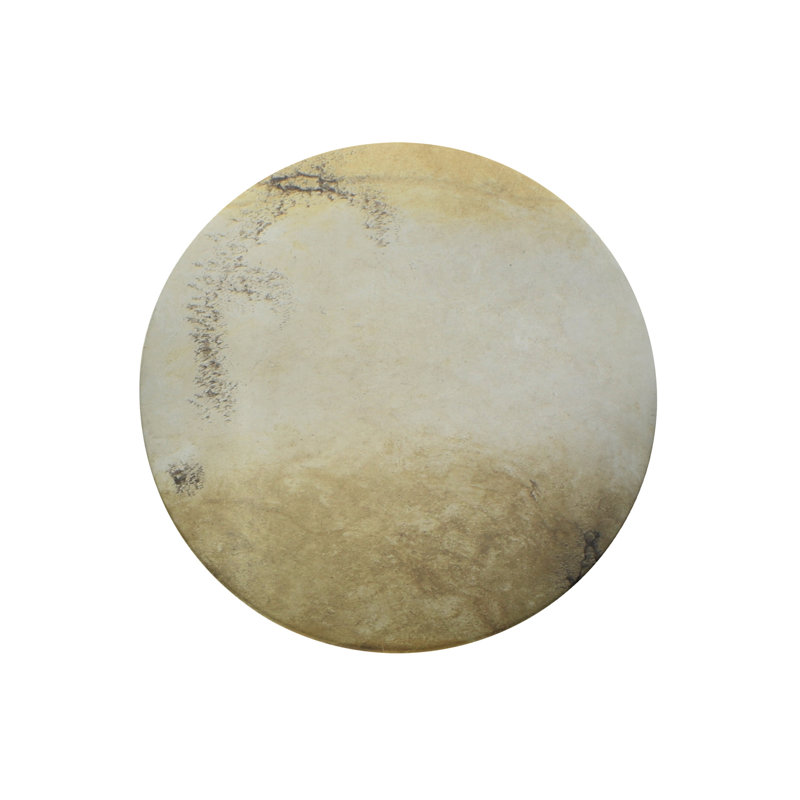 Ambiance - Round Backlit ADA Colour Temperature Selectable LED Wall Sconce, Greco Travertine, 13'' H x 13'' W X 1.75'' D