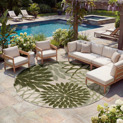 Aril Floral Indoor/Outdoor Area Rug