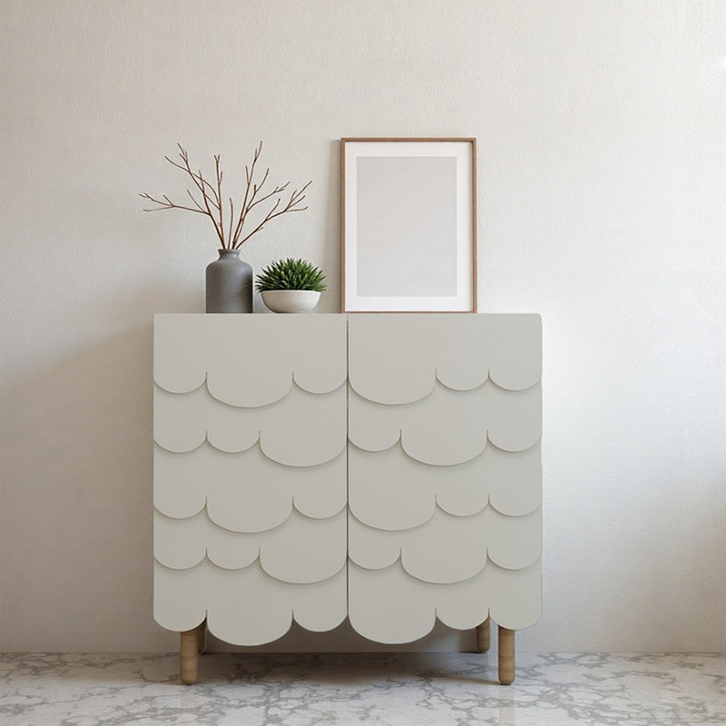 Armoire d'entrée scandinave minimaliste, H 31,5 po x l 31,5 po x P 15,7 po
