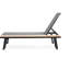 Chaise longue en aluminium légère pour l'extérieur avec entretien - table d'appoint, siège réglable, matériau en filet, structure à éclats profonds de 77 pouces, réglable