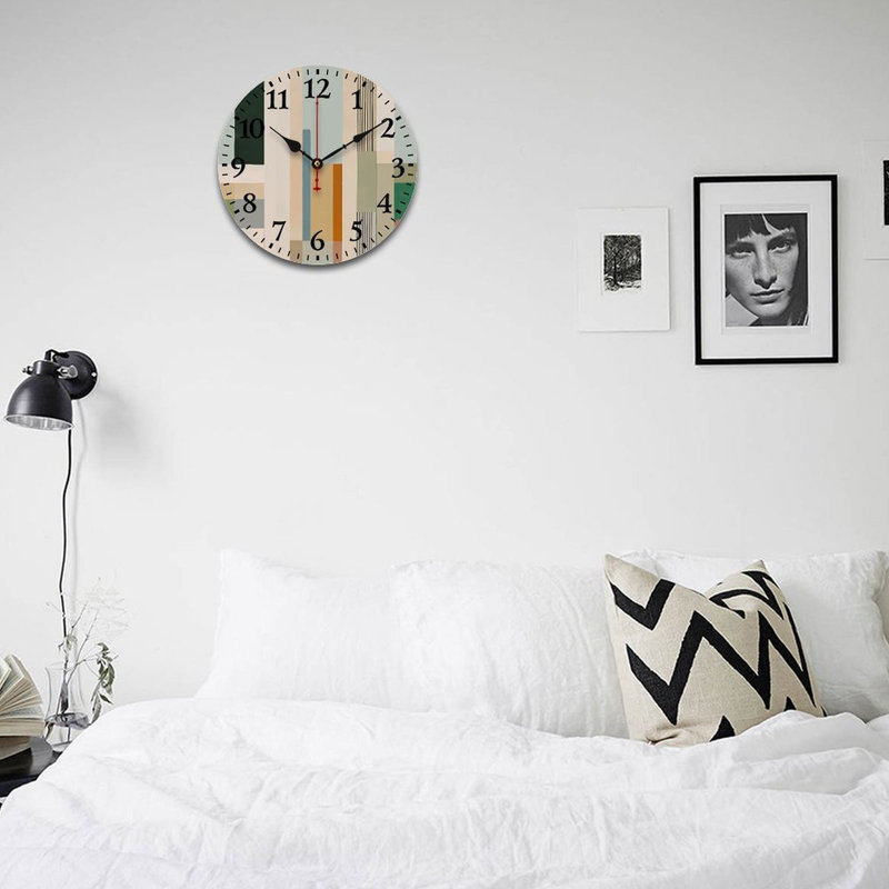 Horloge murale discrète 12 po x 12 po pour salon et décor minimaliste