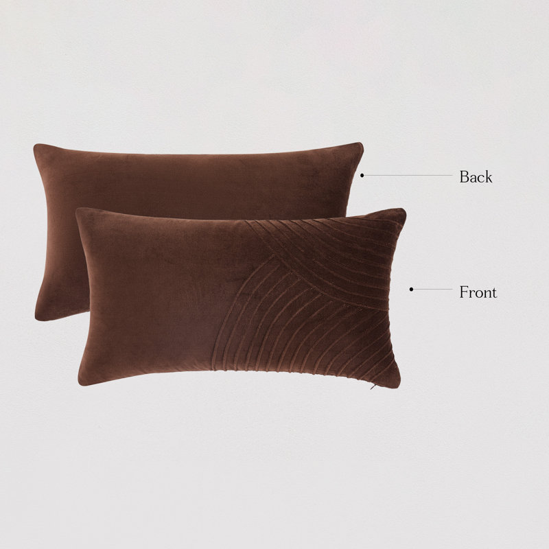 Housse de coussin en coton Delta, Brun
