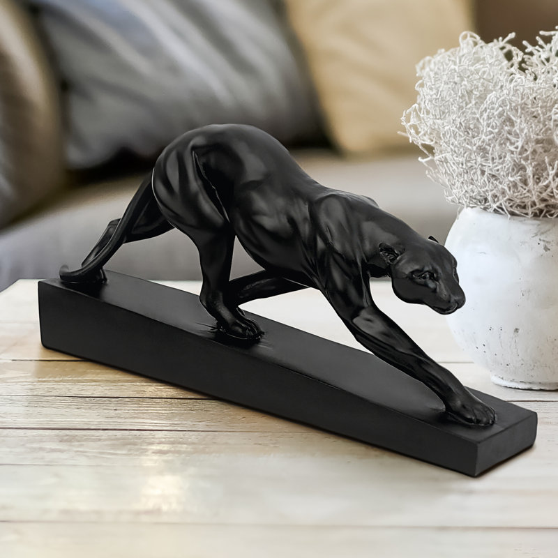 Figurine art déco panthère à l'affût