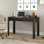 Bureau cannelé de 47,5 po de largeur avec tiroirs à glissement doux - Bureau d'écriture scandinave en bois aggloméré brun aulne pour bureau à domicile | Gardeina