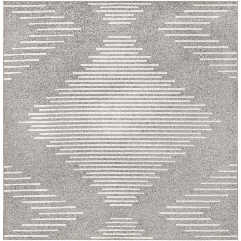 Geometric Indoor Rug, Square 9'10"