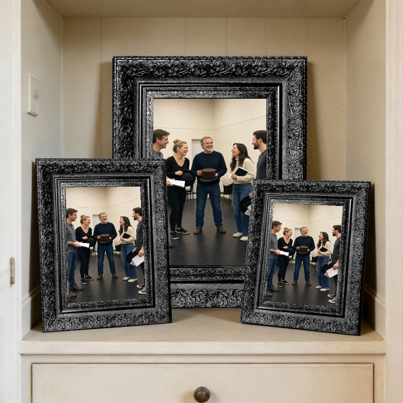 Cadre photo mural 3 pièces 8 "x 10" noir pour présentation de portrait, Black, 3, 8" W x 10" H