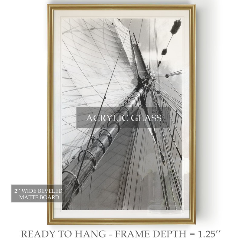 « set voile ii », impression sur toile, H 18,5 po x l 24,5 po x P 1,5 po, Or
