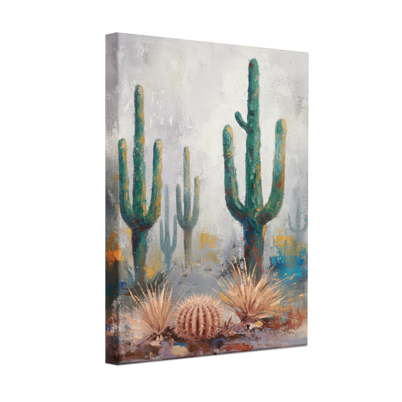Plantes et fleurs, paysage de cactus du désert, reproduction d'art, H 18 po x l 12 po