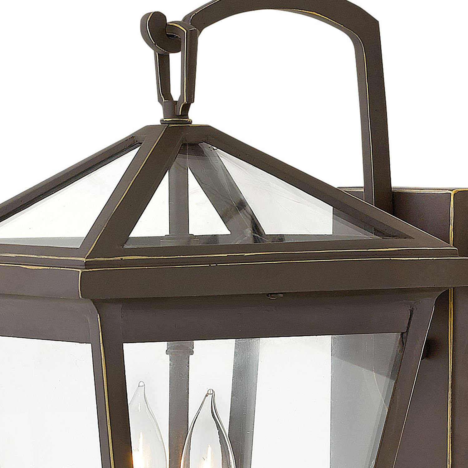 Alford Place 2-Light Outdoor Wall Lantern, Bronze, 17.5" H x 10" W x 11.3" D