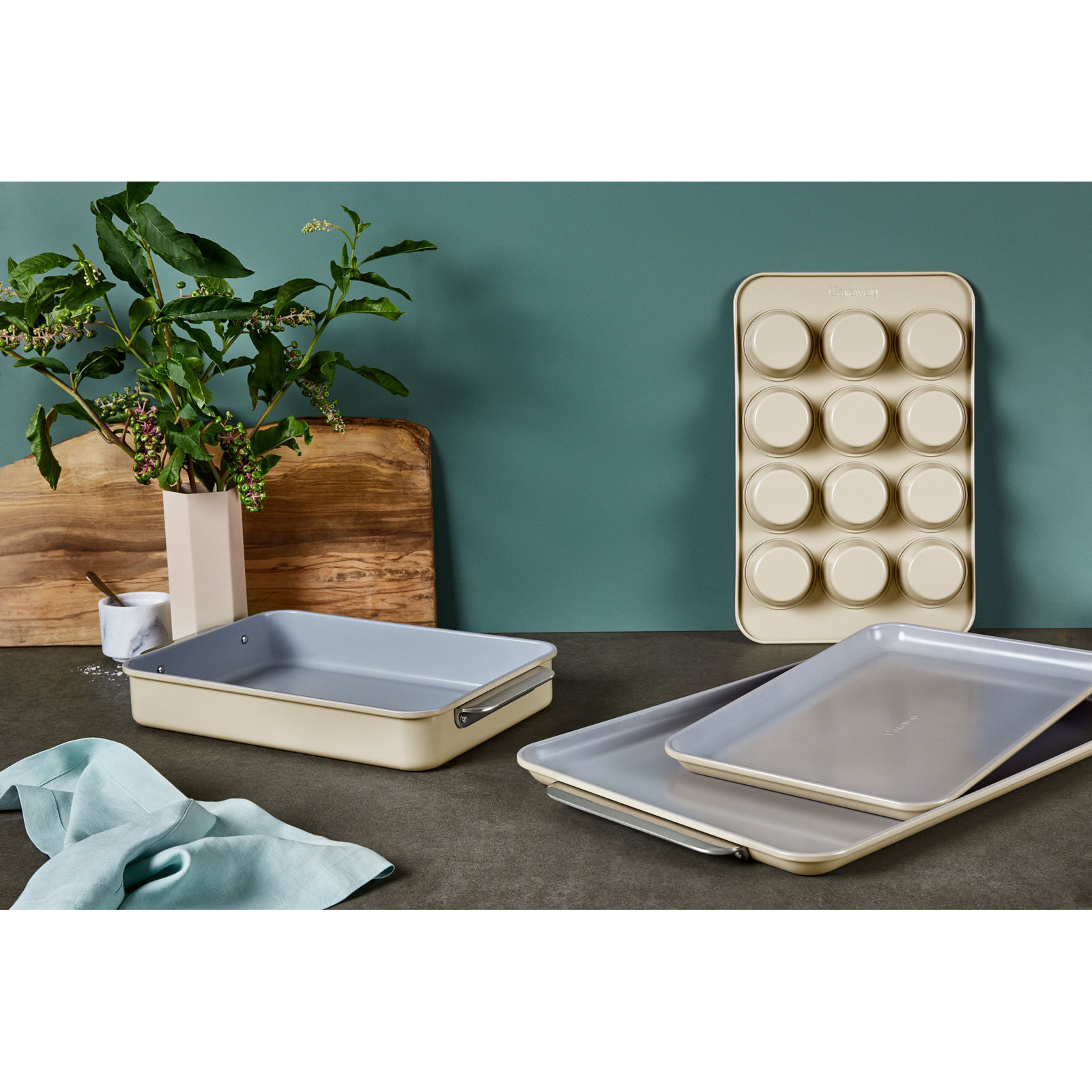 Caraway Nonstick Bakeware Set, Cream