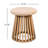 Wood Round Table With Look For Outdoor Lawn And Balcony - Rustic Elegance, Simple Setup Side Look, Great Garden Poolside Stable Base, 81.12Lbs Load-847828789