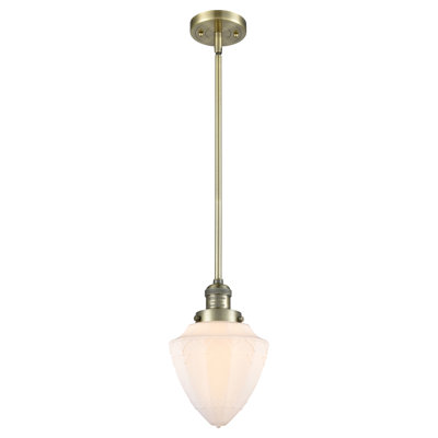 Franklin Restoration - Kymeshia - 1 Light 7" Stem Hung Mini Pendant - LED Bulb 