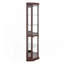 Corner Glass Cabinet Lighted Curio Cabinet Corner Display Case For Living Room, Curio Cabinet, Antique Collection, Wine,Bar Glass Storage Light Included-1354825708