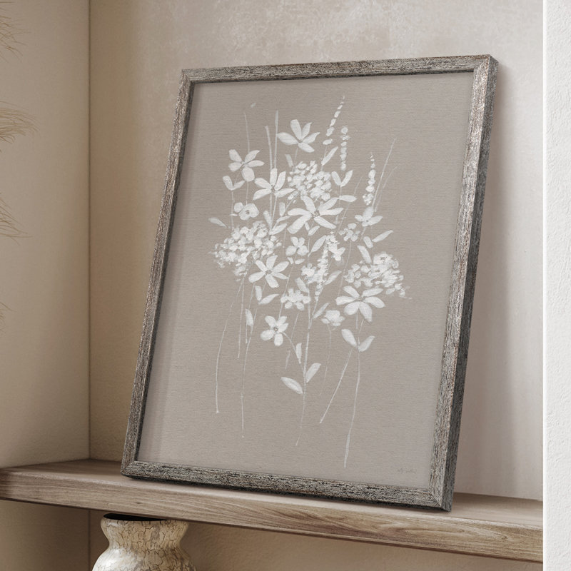 «Delicate Botanicals I», reproduction encadrée - bois massif 47997, H 11 po x l 9 po