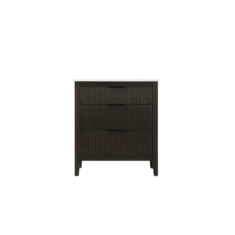 Meuble-lavabo simple 30 po en chêne chocolat, 30", Chêne chocolat
