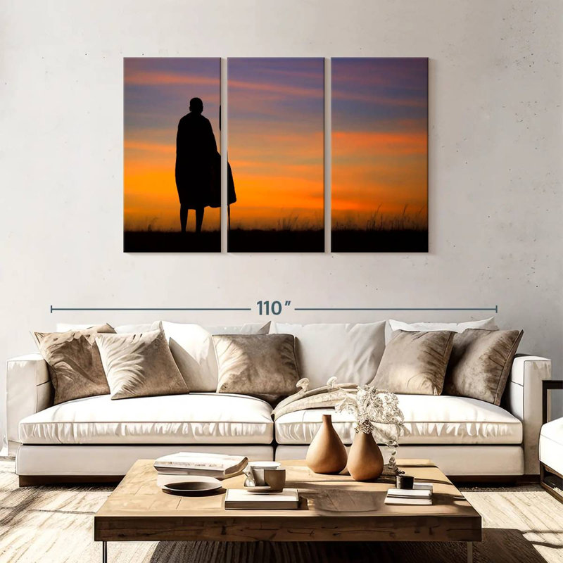 Leisha African Warrior, 48" H x 74" W