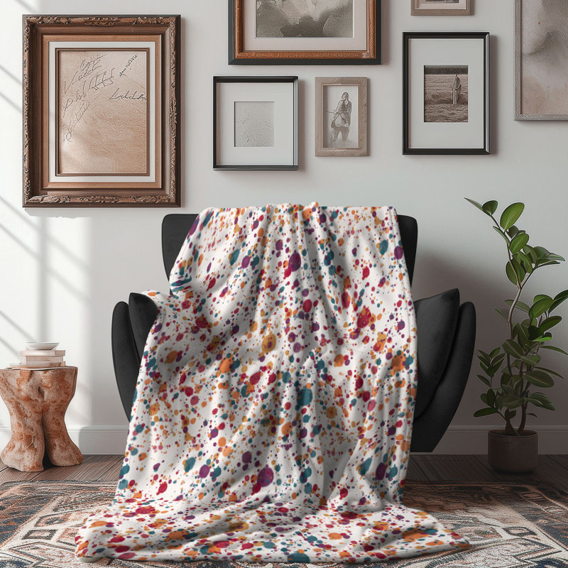 Imprimé d'automne - couverture Sherpa de qualité supérieure 1 pièce, Grand lit