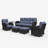 7 - Person Patio Conversation Set with Cushions-1308070757-1308070756