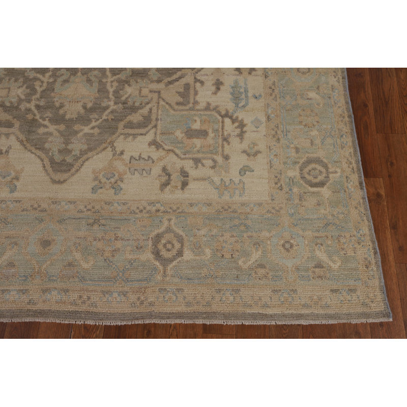 Vegetable Dye Oushak Turkish Area Rug 6