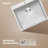 Ruvati 21 inch Drop-in Topmount Rounded 16 Gauge Stainless Steel Bar Prep Kitchen Sink Single Bowl