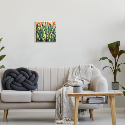Az-512-Framed " Abstract Tropical Leaves " by Ziwei Li