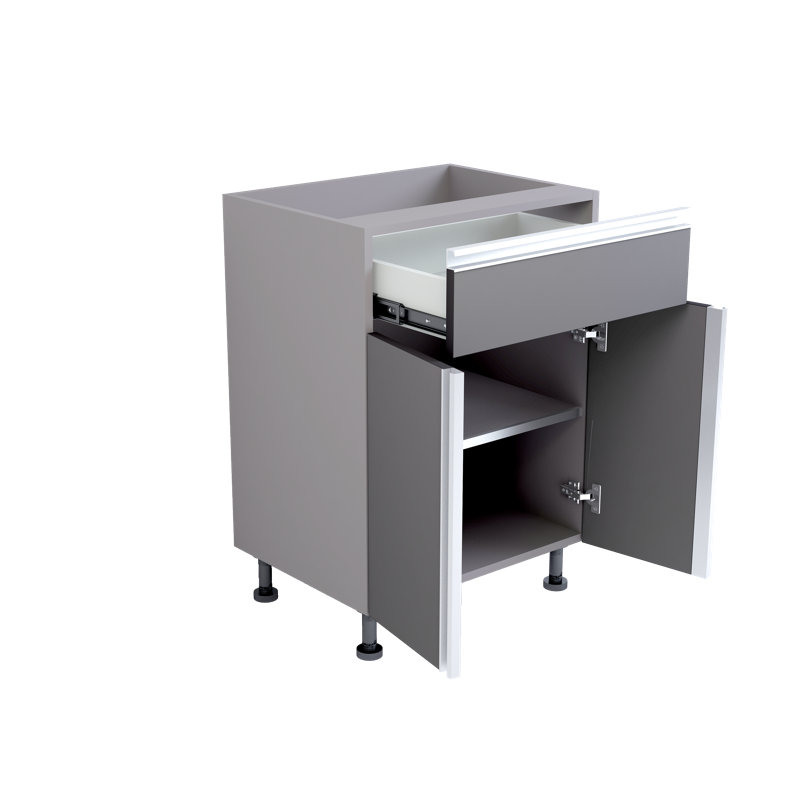 Premium Garage Modular Storage Base Cabinet with Adjustable Legs, Soft-Close Drawer & Door, Integrated Handles, Heavy Duty Plywood Box Construction, Tool and Equipment Organizer, 24 inch
