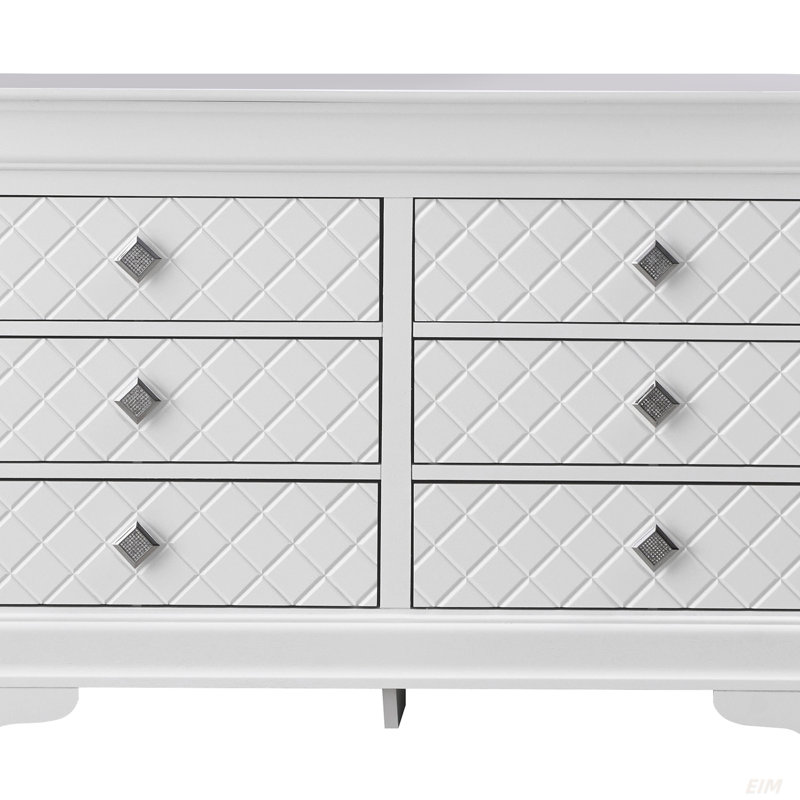 Commode Verona G6790-D, commode en bois de style traditionnel pour chambre à coucher (commode)