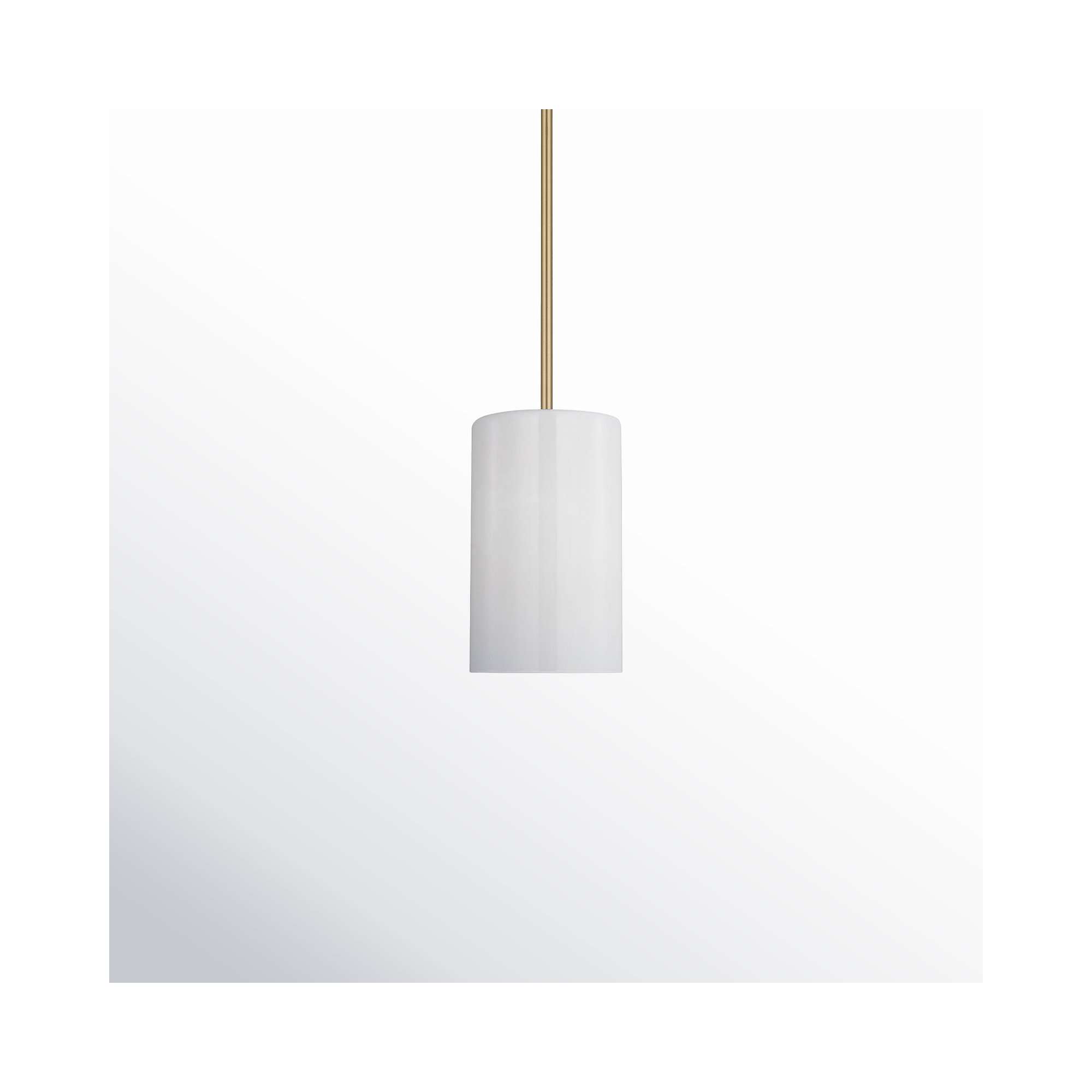 Single Light Glass Dimmable Pendant, Gold, No