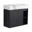 Meuble-lavabo mural 28 po avec lavabo en céramique blanche et porte à fermeture en douceur 28 po-129437883