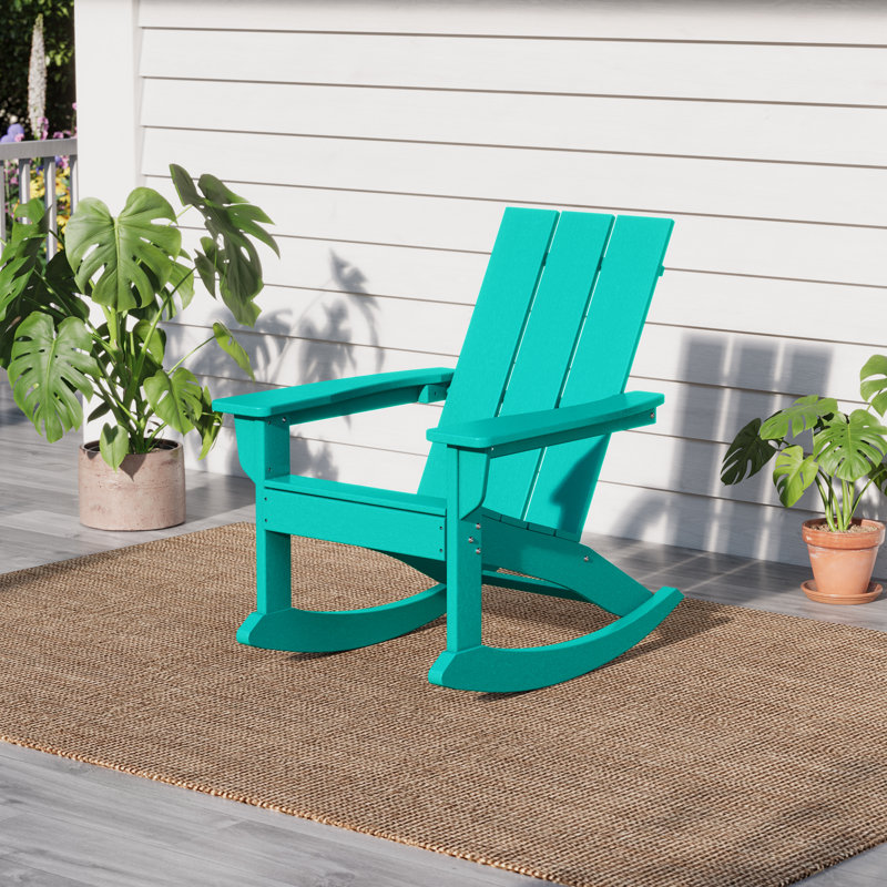 Joubert Outdoor Adirondack Chair, Turquoise