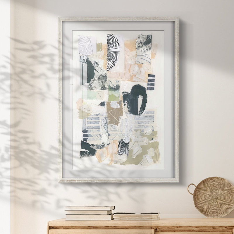 Washi - panneau II - impression encadrée, H 28,5 po x l 20,5 po, Blanc
