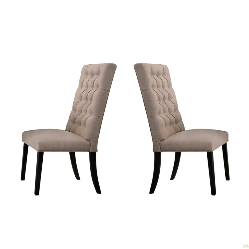 Ensemble de chaises d'appoint à dossier capitonné 2 pièces