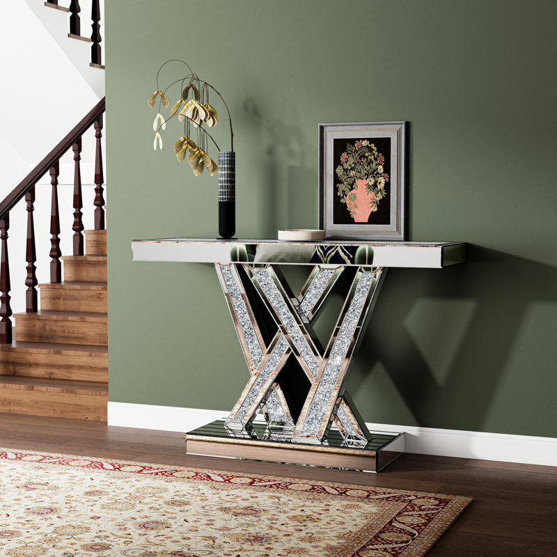 Rillamas 47.24'' Mirrored Console Table Sofa Table