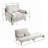 Chenille Upholstered Convertible Chair-87112326