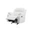 Élégant fauteuil inclinable blanc avec accoudoirs rembourrés-1174804813