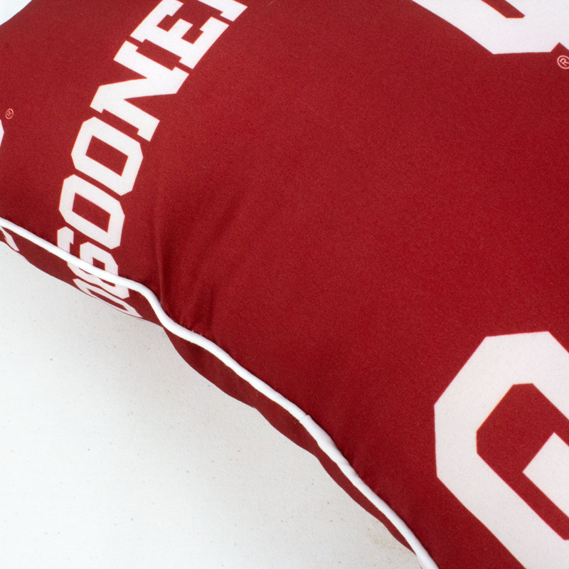 NCAA Square Pillow Cover & Insert, Oklahoma